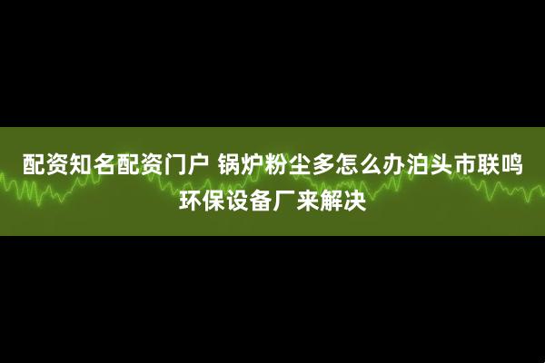 配资知名配资门户 锅炉粉尘多怎么办泊头市联鸣环保设备厂来解决